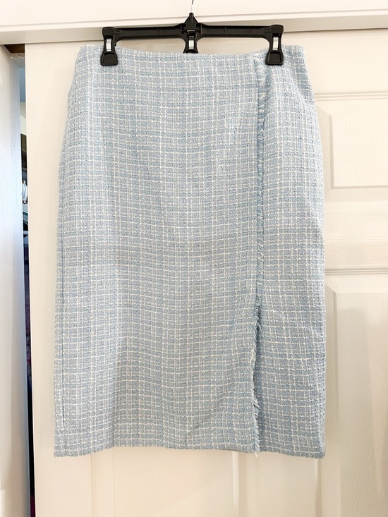 Ann Taylor Dresses & Skirts - Ann Taylor Light Blue Tweed Pencil Skirt
